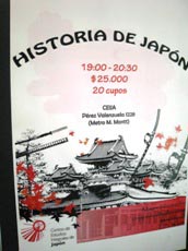 afiche de curso de historia de japon
